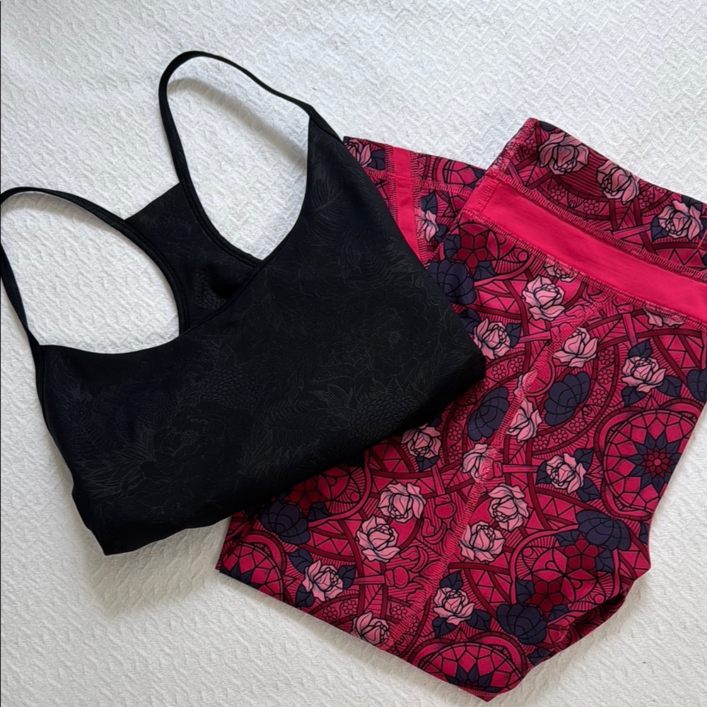 Lululemon Athletica Black and Pink Leggings
